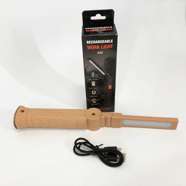 Ліхтар поворотний Worklight G52-LED+COB з магнітом та гаком, Кемпінговий складаний ліхтар 00023468 фото