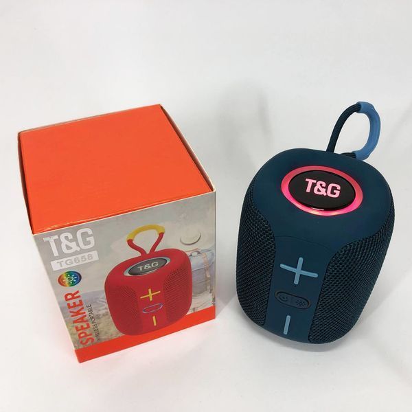 Портативная Bluetooth колонка TG658 8W с RGB подсветкой, аккумуляторная переносная колонка. Цвет: синий 00017246 фото