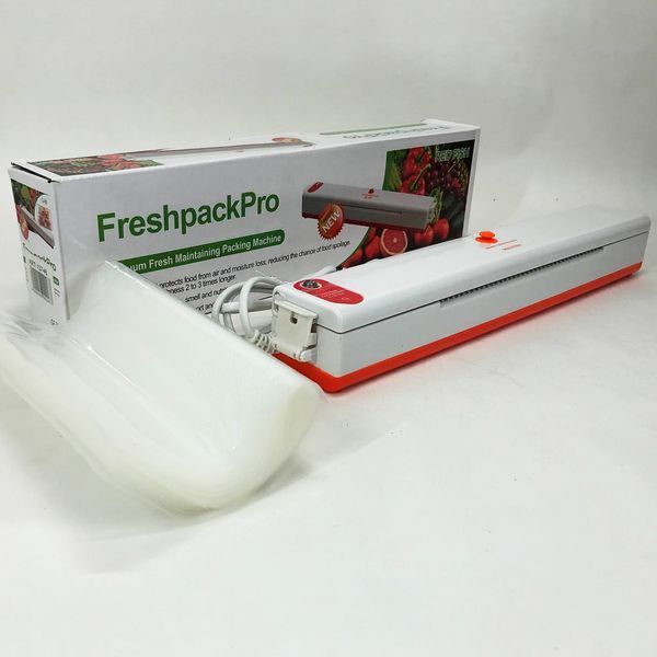 Вакууматор Freshpack Pro вакуумний пакувальник їжі, побутової. Колір помаранчевий 00020279 фото