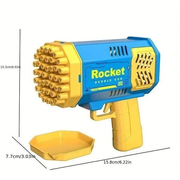 Rocket акумуляторний Пістолет мильних бульбашок синій 00016004 фото