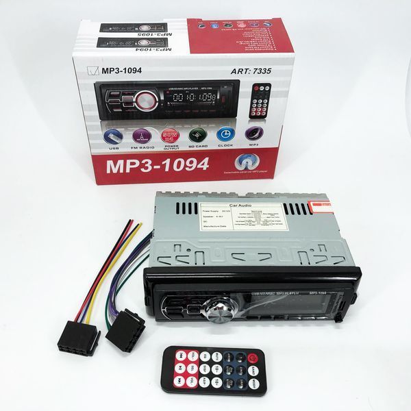 Автомагнітола зі знімною панеллю MP3 1094 з Bluetooth та пультом / Магнітола в машину / Автомобільна 00017068 фото