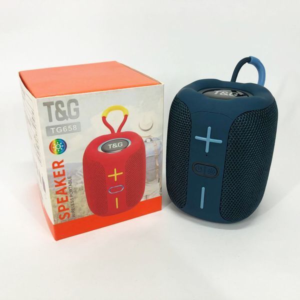 Портативная Bluetooth колонка TG658 8W с RGB подсветкой, аккумуляторная переносная колонка. Цвет: синий 00017246 фото