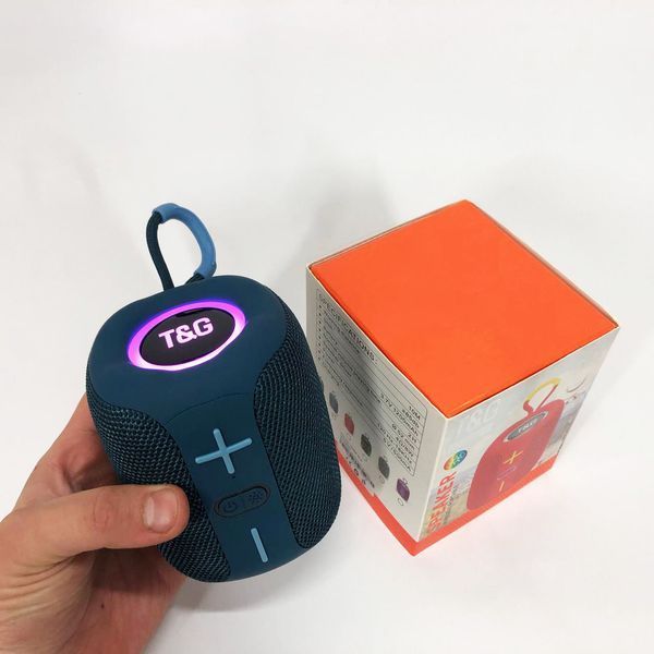 Портативная Bluetooth колонка TG658 8W с RGB подсветкой, аккумуляторная переносная колонка. Цвет: синий 00017246 фото