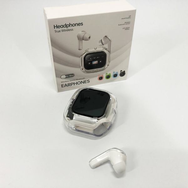 Беспроводные вакуумные наушники TWS с LED дисплеем, влагозащита IPx4 Bluetooth 5.4 с кейсом. Цвет: белый 00023821 фото