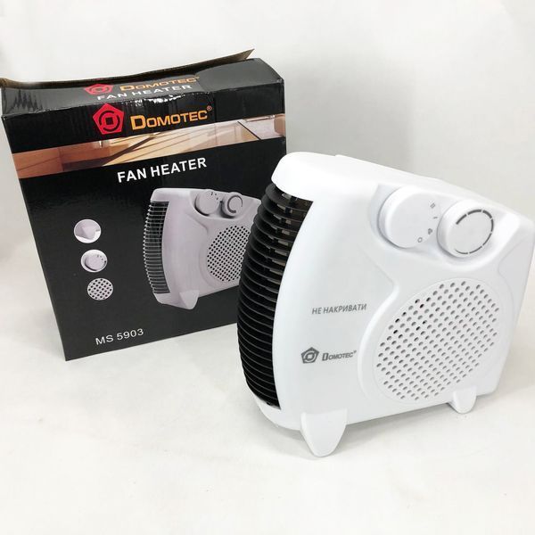Тепловентилятор Domotec MS-5903 2в1, ветродуйка обігрівач, електрична дуйка, тепловентилятор дуйка 00012519 фото