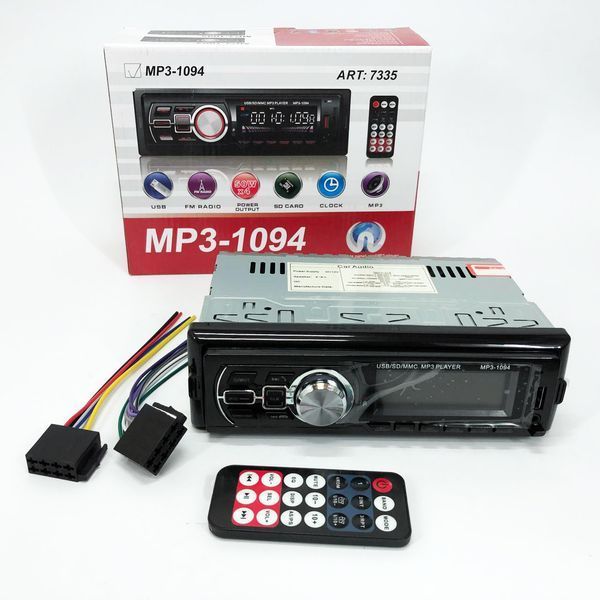 Автомагнітола зі знімною панеллю MP3 1094 з Bluetooth та пультом / Магнітола в машину / Автомобільна 00017068 фото