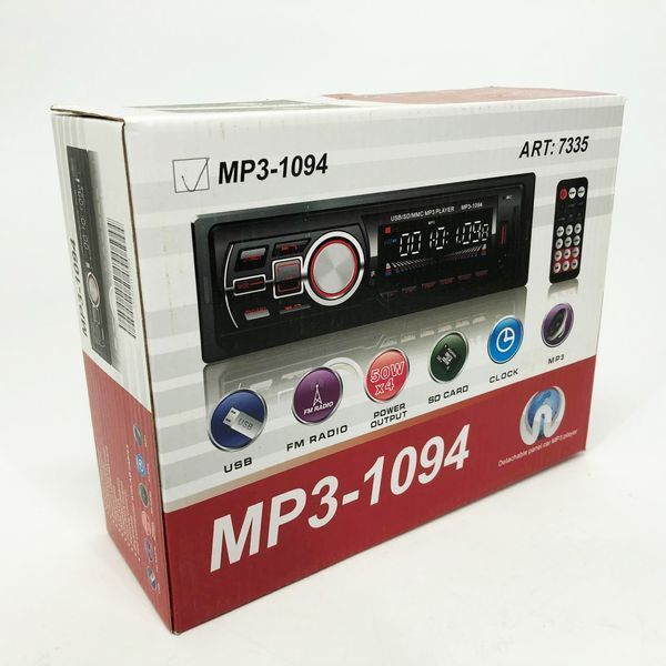Автомагнітола зі знімною панеллю MP3 1094 з Bluetooth та пультом / Магнітола в машину / Автомобільна 00017068 фото