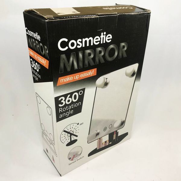 Настольное зеркало для макияжа Cosmetie mirror 360 Rotation Angel с подсветкой. Цвет: розовый 00015278 фото