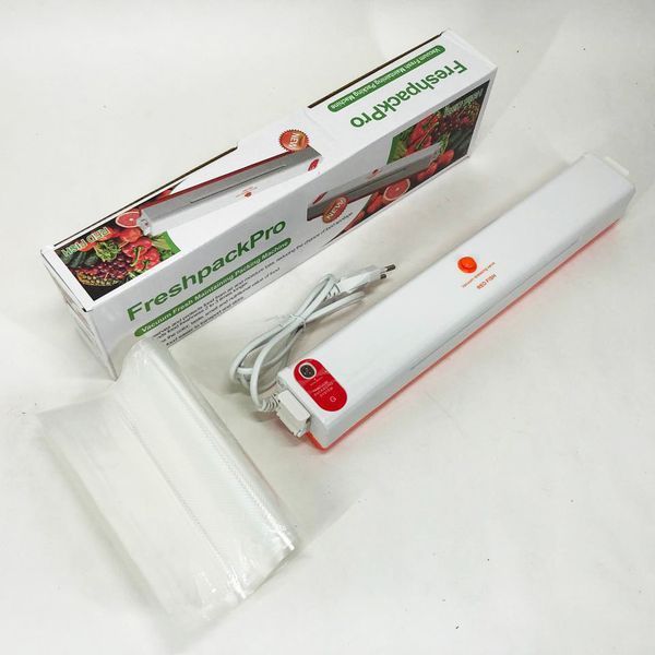 Вакууматор Freshpack Pro вакуумний пакувальник їжі, побутової. Колір помаранчевий 00020279 фото