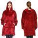 Толстовка плед з капюшоном і рукавами Huggle Hoodie оверсайз. Колір: червоний 00015823 фото 6