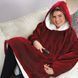 Толстовка плед з капюшоном і рукавами Huggle Hoodie оверсайз. Колір: червоний 00015823 фото 1
