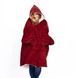 Толстовка плед з капюшоном і рукавами Huggle Hoodie оверсайз. Колір: червоний 00015823 фото 7