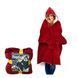 Толстовка плед з капюшоном і рукавами Huggle Hoodie оверсайз. Колір: червоний 00015823 фото 3