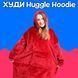 Толстовка плед з капюшоном і рукавами Huggle Hoodie оверсайз. Колір: червоний 00015823 фото 9