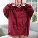 Толстовка плед з капюшоном і рукавами Huggle Hoodie оверсайз. Колір: червоний 00015823 фото 11