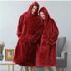 Толстовка плед з капюшоном і рукавами Huggle Hoodie оверсайз. Колір: червоний 00015823 фото 13