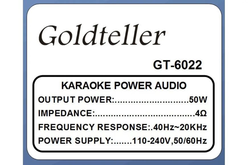 Акустична система Goldteller GT-6020 00017859 фото