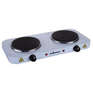Настольная плита электрическая Sea Breeze SB-063, электроплита двойная, двухкомфорочная. Цвет: белый 00018901 фото