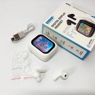 Наушники беспроводные LX-10 TWS Earbuds с LED дисплеем, Блютуз гарнитуры, Вакуумные наушники. Цвет: белый 00023822 фото