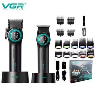 Набор vgr 2 в 1 v-001 v-977 black, аккумуляторная машинка для стрижки и триммер. цвет: черный 00014892 фото