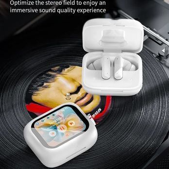 Навушники бездротові LX-10 TWS Earbuds з LED дисплеєм, Bluetooth гарнітури, Вакуумні навушники. Колір: білий 00023822 фото