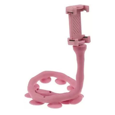 Гибкий держатель для телефона с присосками универсальный Cute Worm Lazy Holder. Цвет: розовый 00012533 фото