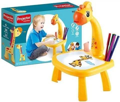 Розовый Детский стол проектор для рисования с подсветкой Projector Painting 24 Детали 00016030 фото