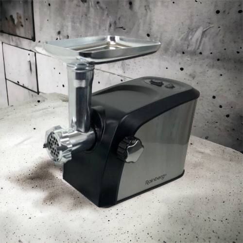 Электрическая мясорубка Rainberg RB-673 с соковыжималкой и шинковкой 9 насадок 3000W с реверсом 00018658 фото