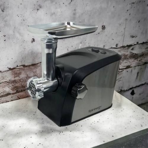 Электрическая мясорубка Rainberg RB-673 с соковыжималкой и шинковкой 9 насадок 3000W с реверсом 00018658 фото