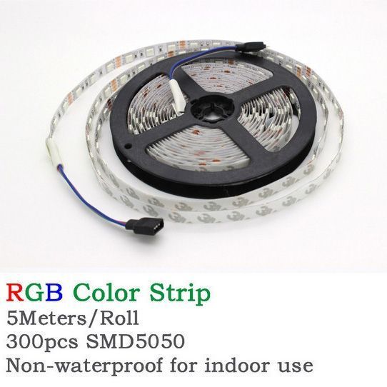 Світлодіодна стрічка SMD 5050 RGB LED 2 м IP65 з пультом та блоком живлення USB, 2м, Стрічка світлодіодна 5050 00012552 фото