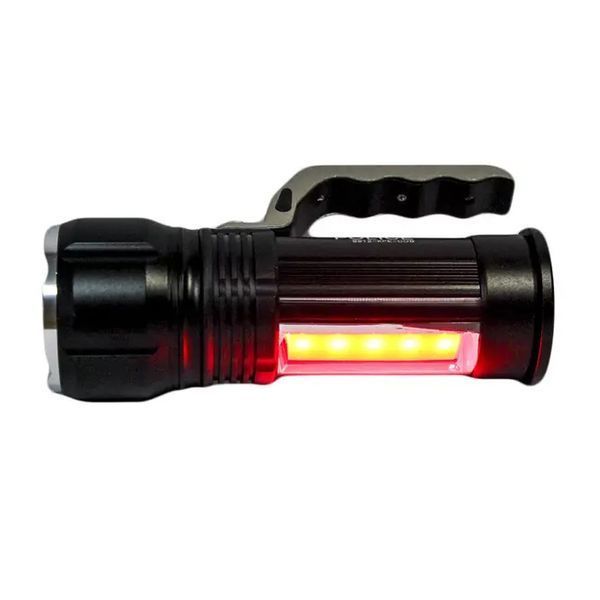 Професійний переносний ліхтар-прожектор Bailong S912-XPE+COB(white+red) 2 режими роботи 00022869 фото