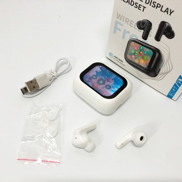 Навушники бездротові LX-10 TWS Earbuds з LED дисплеєм, Bluetooth гарнітури, Вакуумні навушники. Колір: білий 00023822 фото