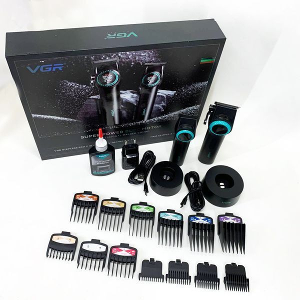 Набор vgr 2 в 1 v-001 v-977 black, аккумуляторная машинка для стрижки и триммер. цвет: черный 00014892 фото