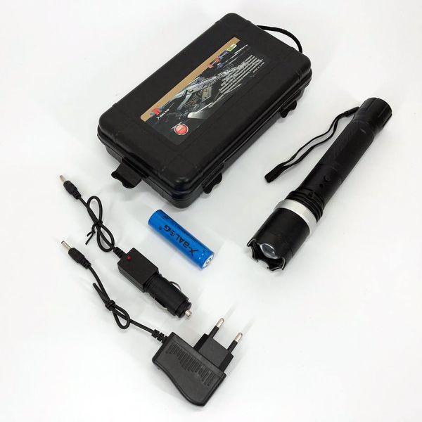 Светодиодный фонарь тактический Police BL-1104 ЗУ 220В + чехол, фонарь ручной тактический 00022900 фото