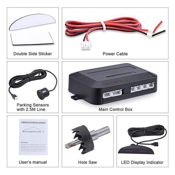 Парковочная система на 4 датчика парковки парктроник Assistant Parking Sensor 00016837 фото