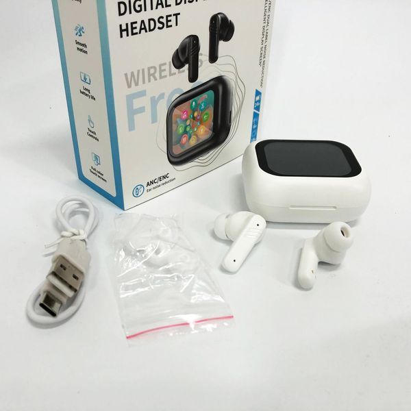 Навушники бездротові LX-10 TWS Earbuds з LED дисплеєм, Bluetooth гарнітури, Вакуумні навушники. Колір: білий 00023822 фото