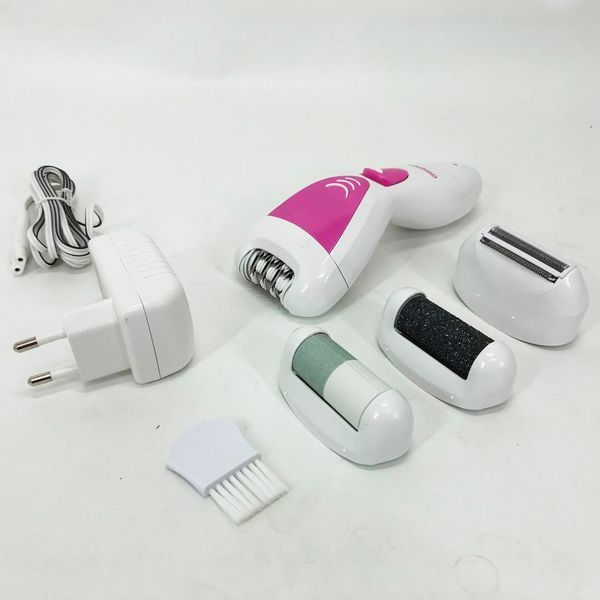 Эпилятор Gemei GM-7006 4в1 - Профеcсиональный беспроводной эпилятор бритва с насадками триммер + пемза 00014338 фото