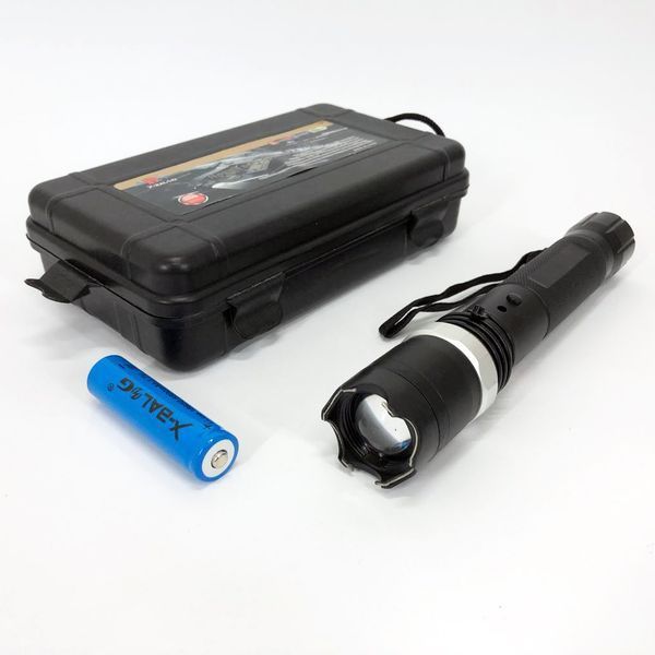 Светодиодный фонарь тактический Police BL-1104 ЗУ 220В + чехол, фонарь ручной тактический 00022900 фото