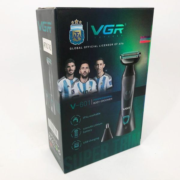 Акумуляторна електробритва для стрижки VGR V-601 від USB бритва електрична з професійною насадками 00014499 фото