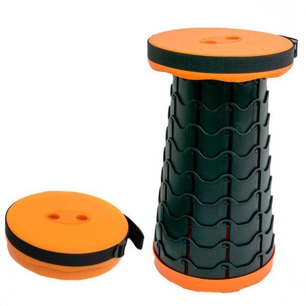 Раскладной стул, складной табурет Retractable Stool. Цвет: оранжевый 00015159 фото