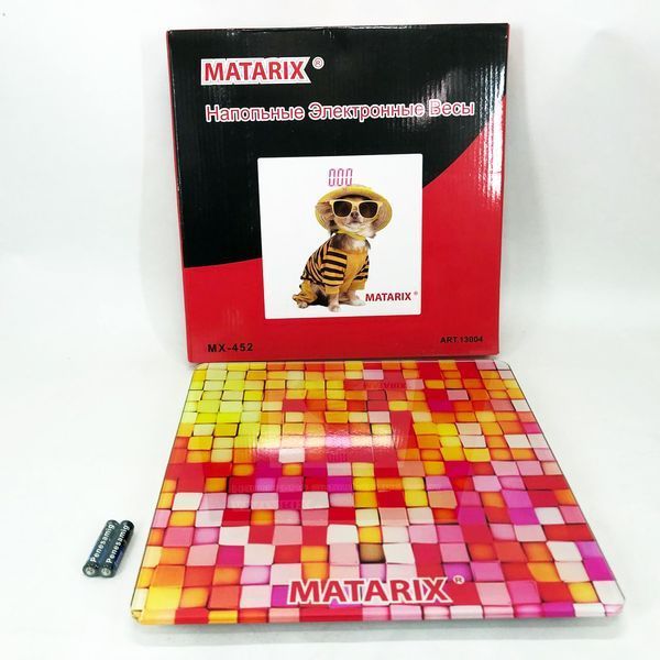Ваги для підлоги MATARIX MX-452 180 кг, Ваги для вимірювання маси тіла, Електронні ваги мозаїка 00012688 фото