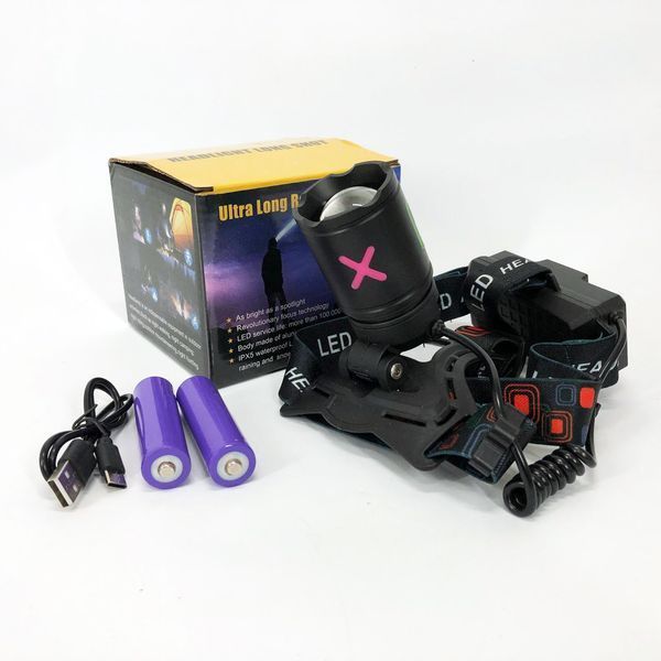 Фонарь налобный NIGHT VISION FLUORESCENCE CT012-P-TG, Фонарь аккумуляторный для рыбалки, Головной фонарик 00022956 фото