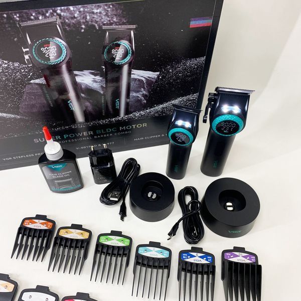 Набор vgr 2 в 1 v-001 v-977 black, аккумуляторная машинка для стрижки и триммер. цвет: черный 00014892 фото