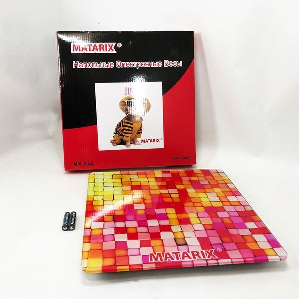 Ваги для підлоги MATARIX MX-452 180 кг, Ваги для вимірювання маси тіла, Електронні ваги мозаїка 00012688 фото