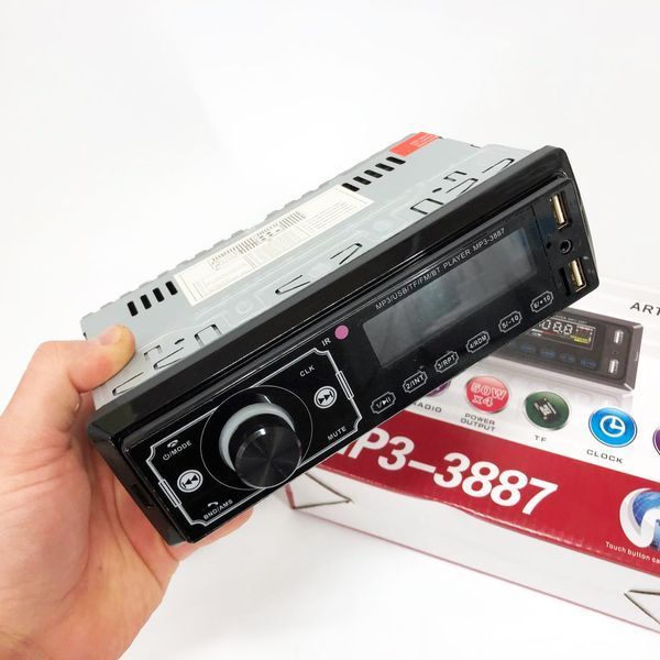 Автомагнітола MP3 3887 ISO 1DIN сенсорний дисплей LED/LCD, Автомобільна магнітола 1din штатна 00016827 фото