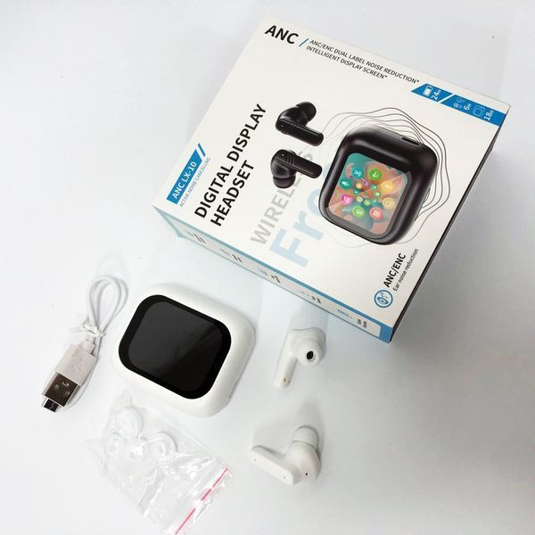 Навушники бездротові LX-10 TWS Earbuds з LED дисплеєм, Bluetooth гарнітури, Вакуумні навушники. Колір: білий 00023822 фото
