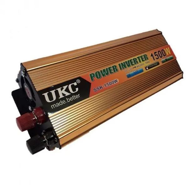 Преобразователь напряжения UKC 1500 Вт 24v 220v инвертор 1500w 24в 220в 00024672 фото