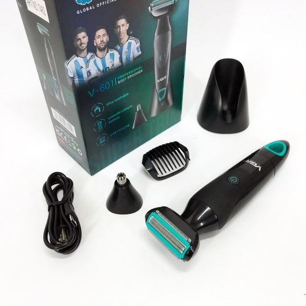 Акумуляторна електробритва для стрижки VGR V-601 від USB бритва електрична з професійною насадками 00014499 фото