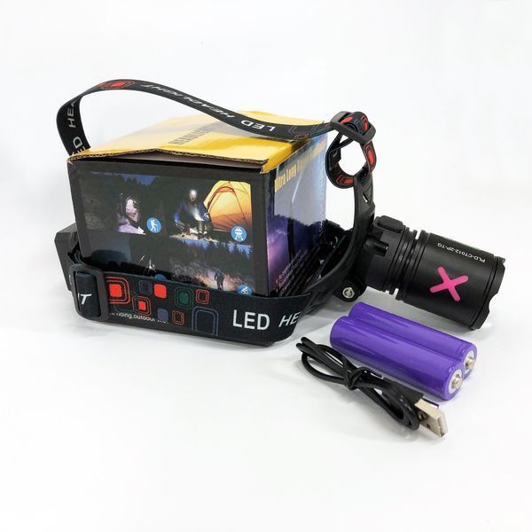 Фонарь налобный NIGHT VISION FLUORESCENCE CT012-P-TG, Фонарь аккумуляторный для рыбалки, Головной фонарик 00022956 фото