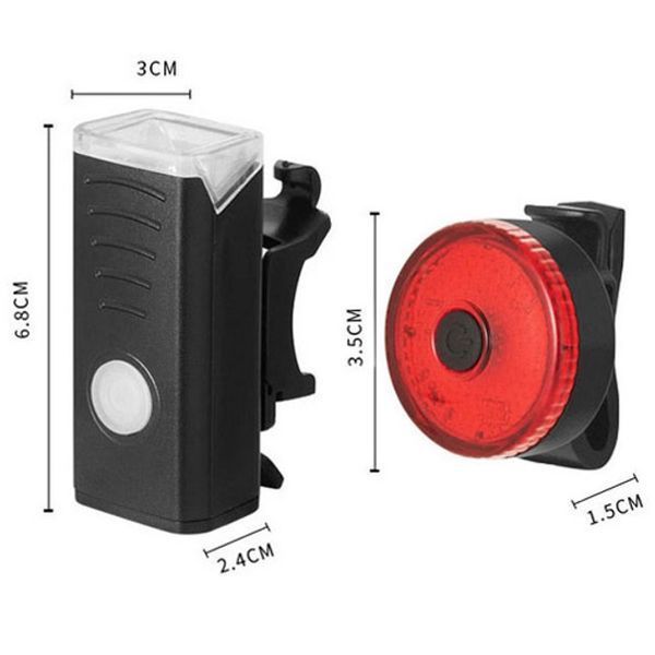 Велофонарь аккумуляторный BSK-1133-XPG и STOP-3SMD(red), Велосипедный фонарь с защитой от влаги 00017037 фото